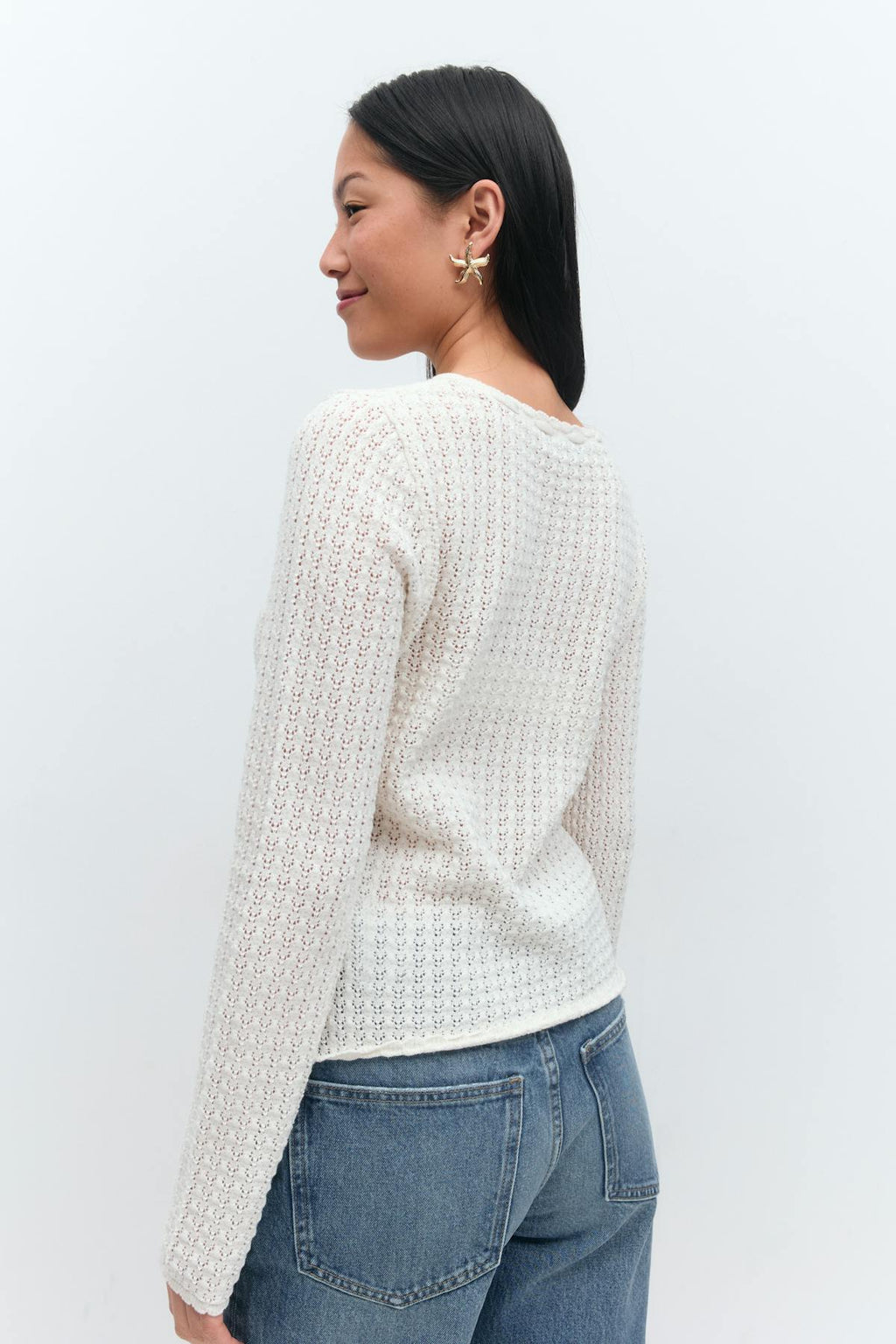 Crochet tie front cardigan
