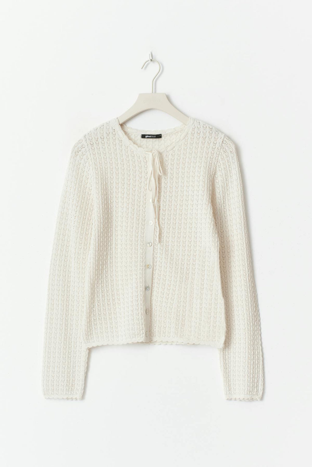 Crochet tie front cardigan