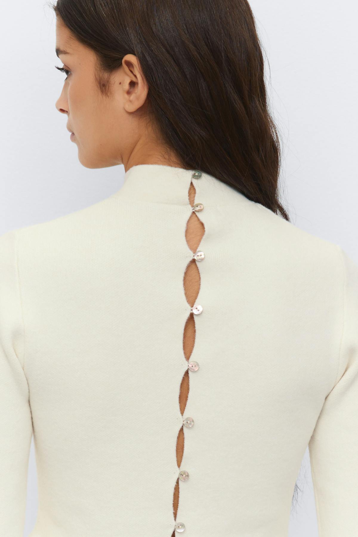 Knitted peplum top