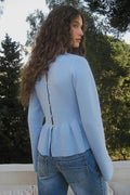Knitted peplum top