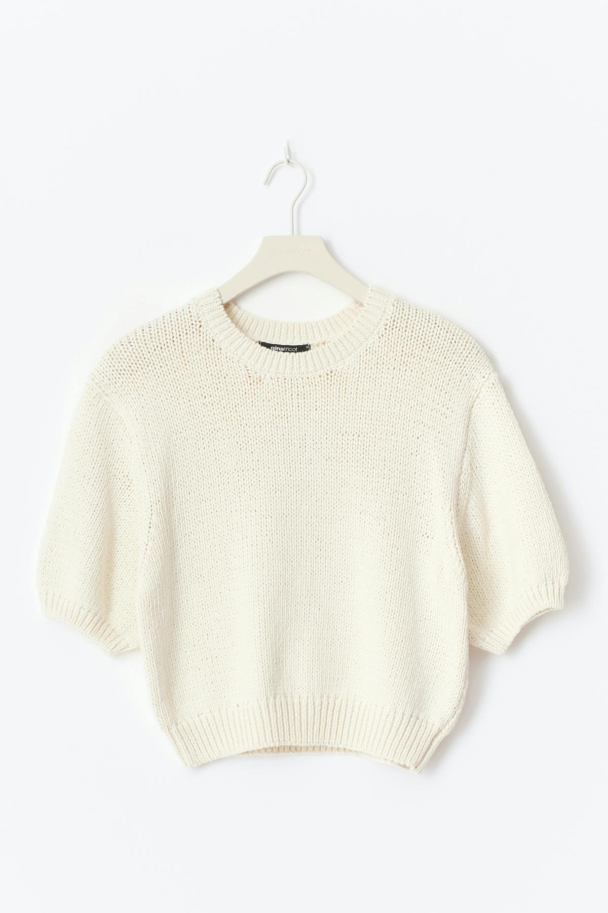 Knitted tape yarn top