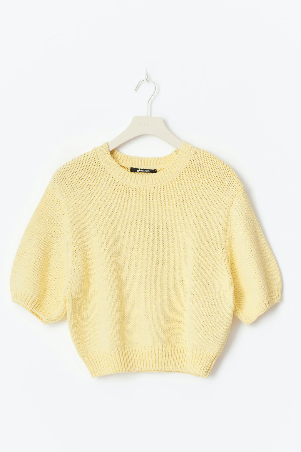 Knitted tape yarn top