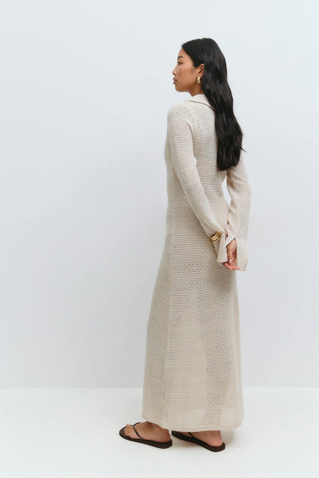Crochet collar dress