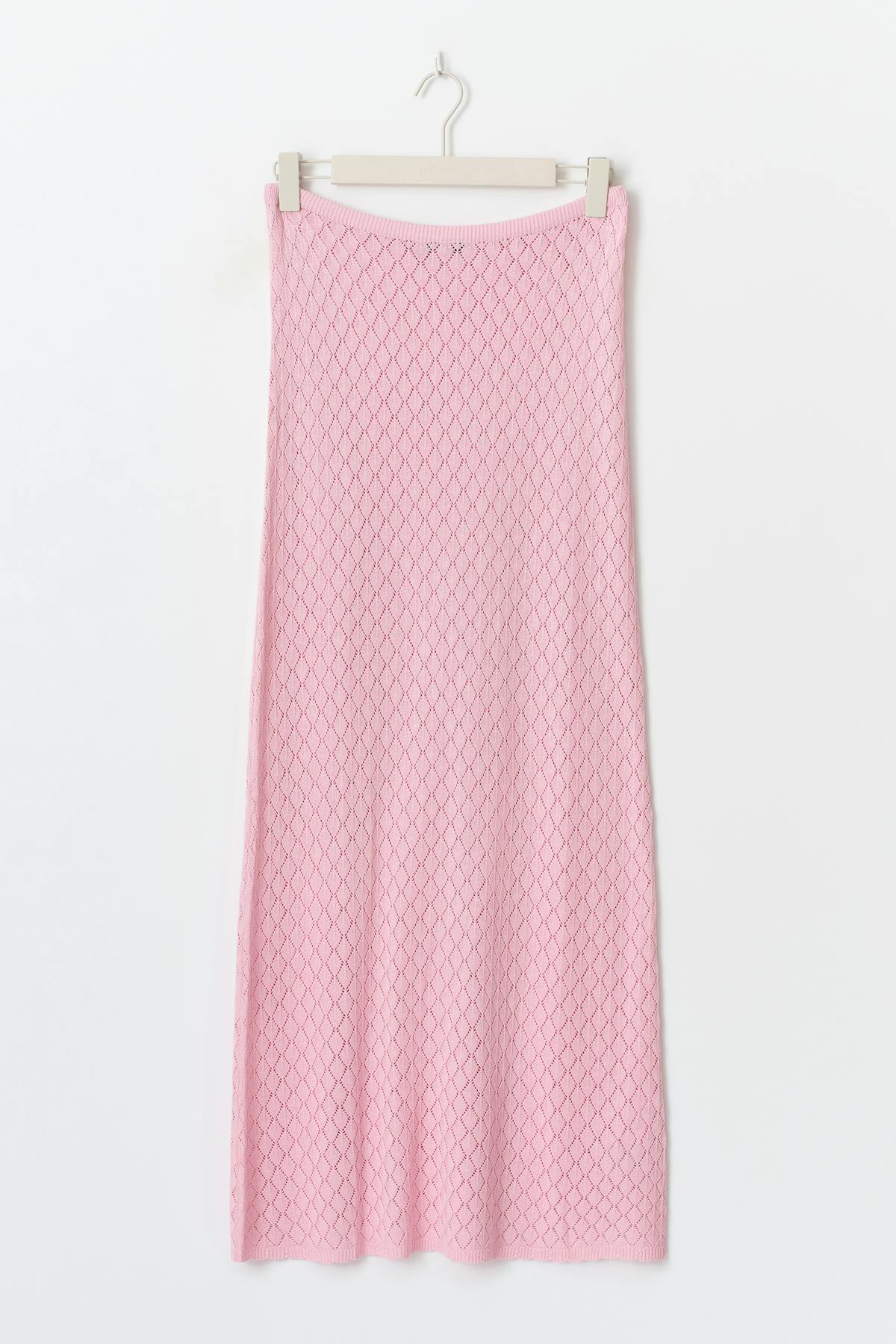 Knitted crochet skirt