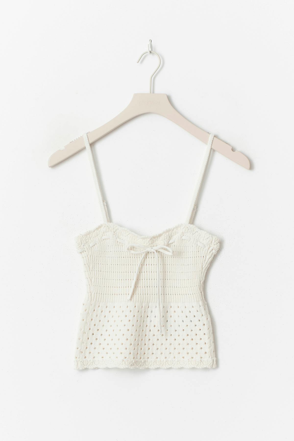 Knitted cotton singlet