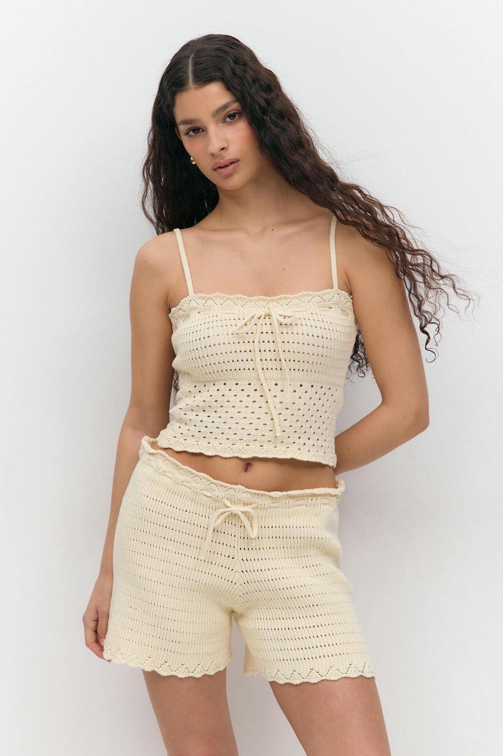 Knitted cotton singlet