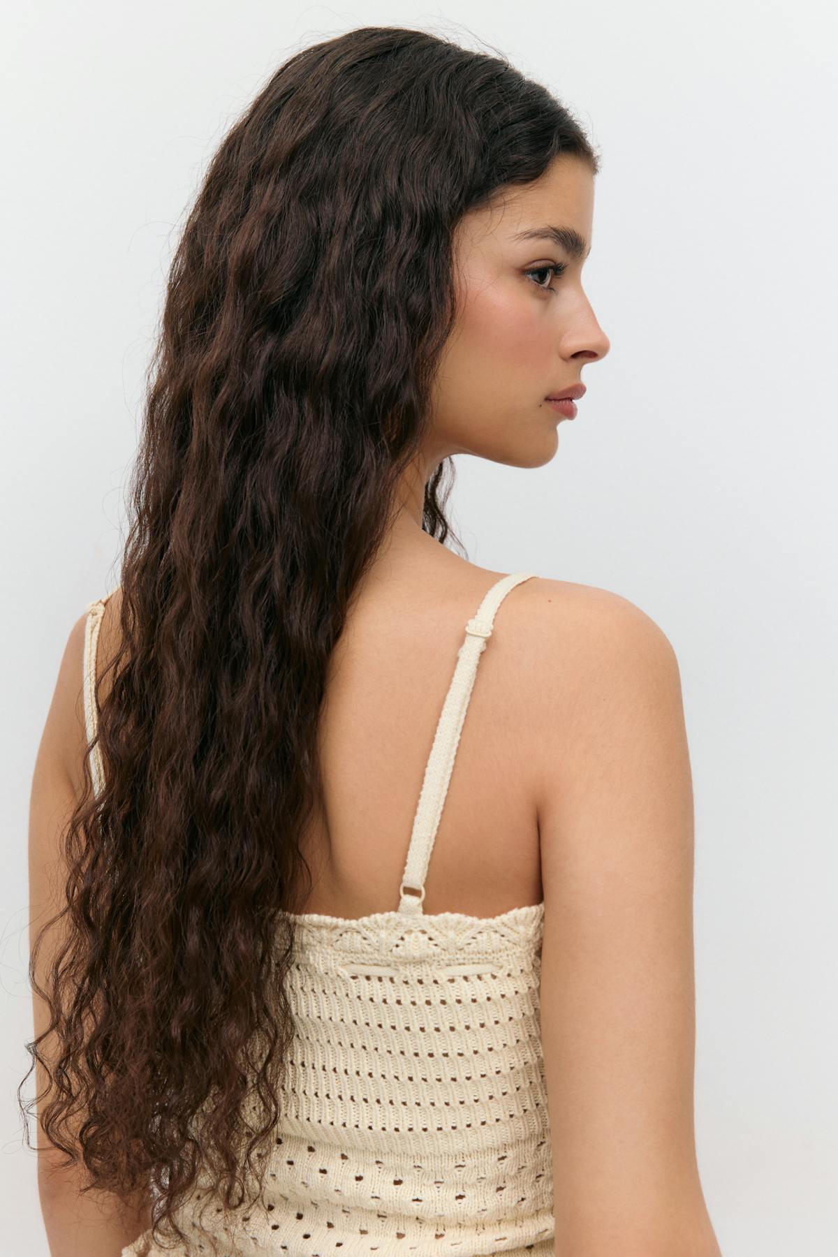 Knitted cotton singlet