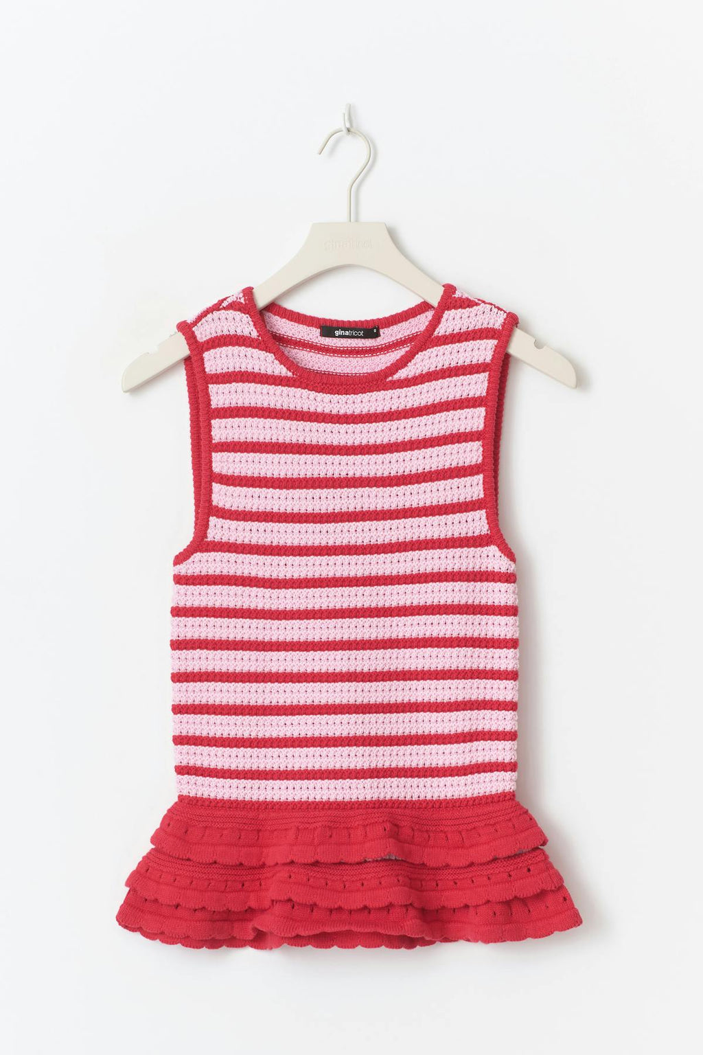 Crochet knitted peplum top