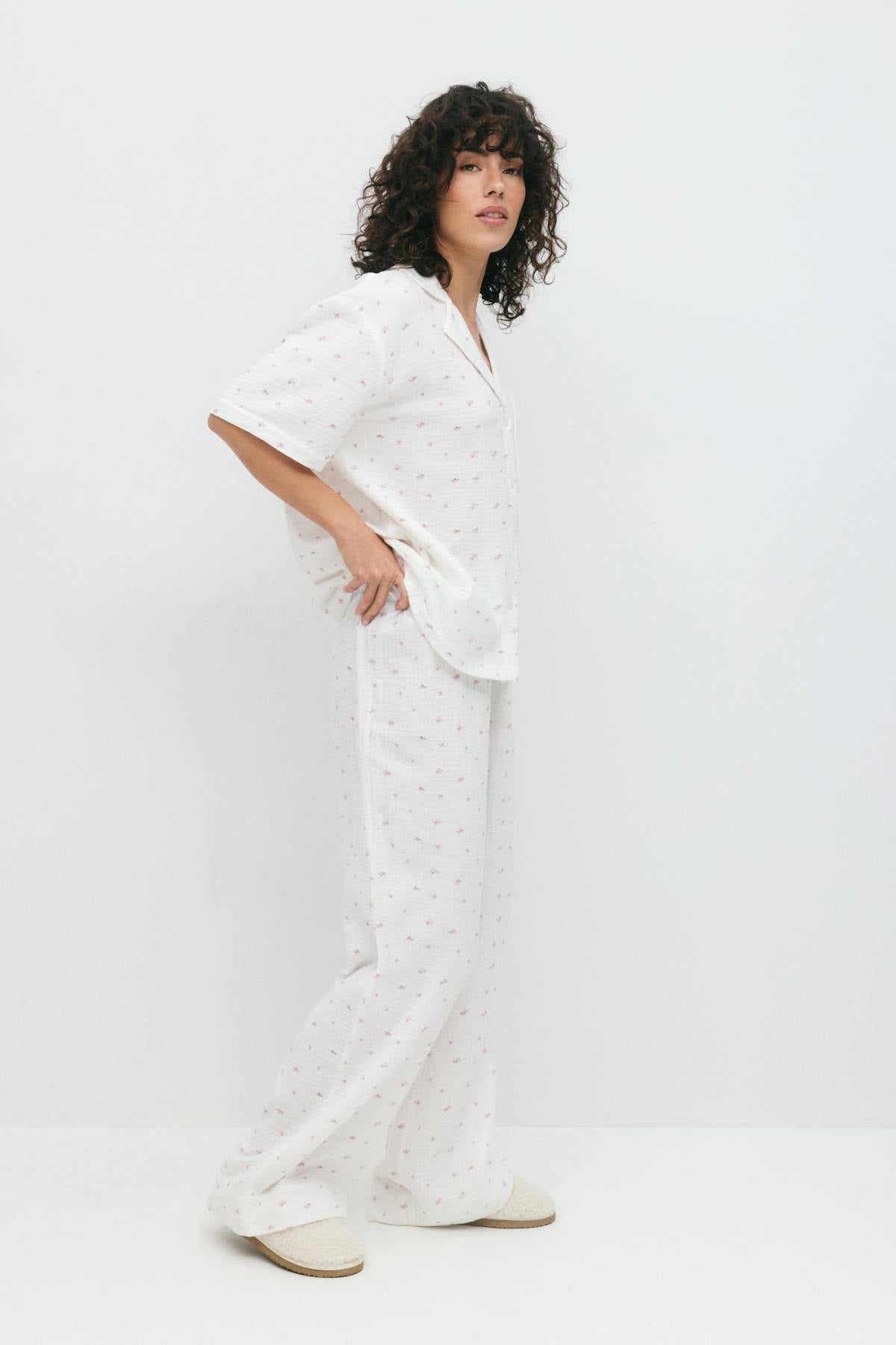 Gauze homewear trousers