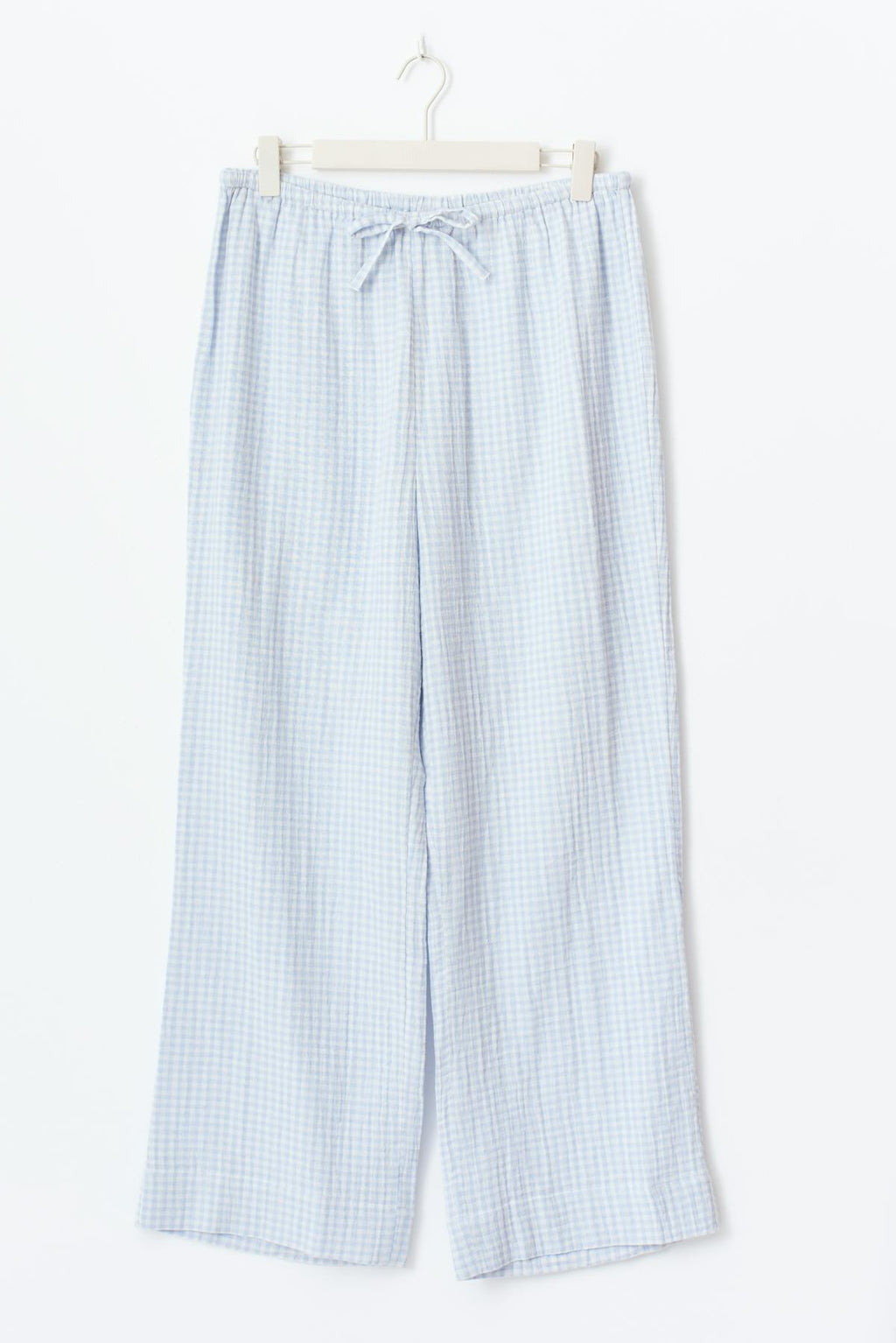Gingham gauze homewear trousers