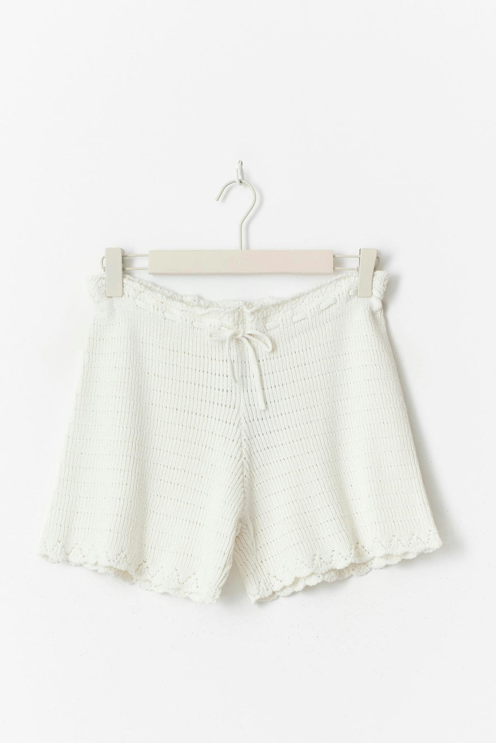 Knitted cotton shorts
