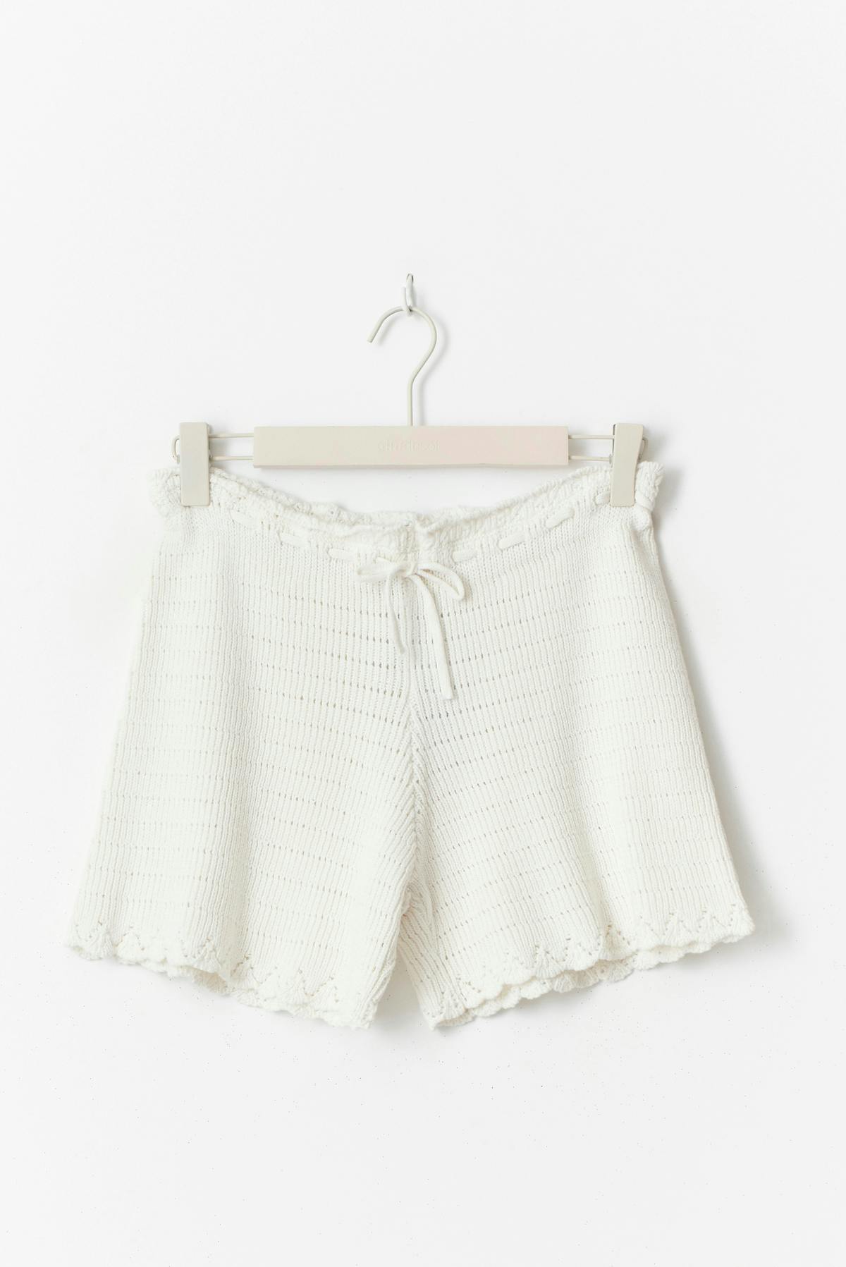 Knitted cotton shorts
