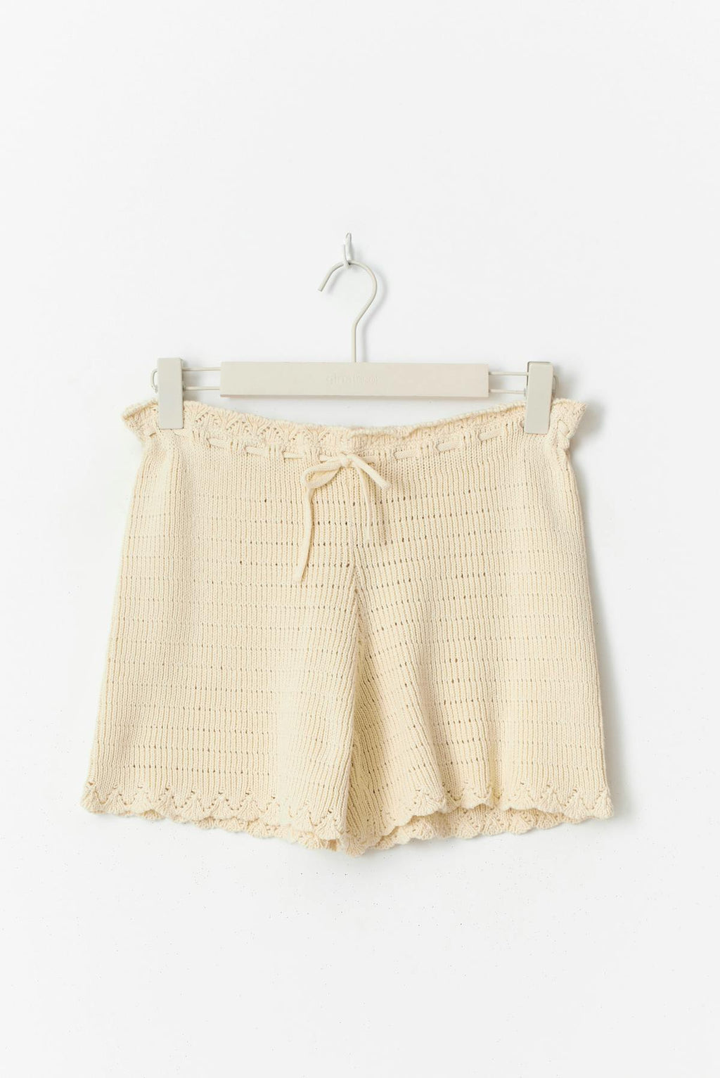 Knitted cotton shorts