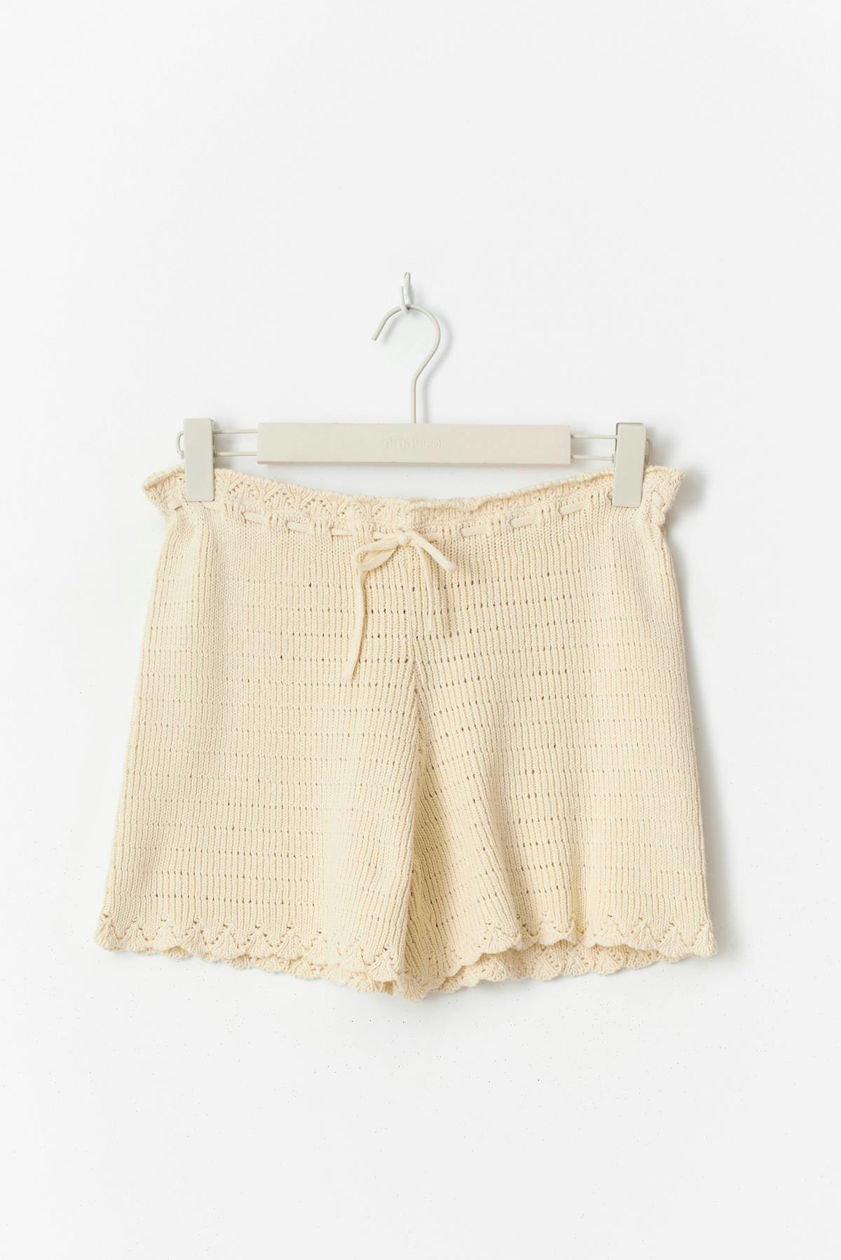 Knitted cotton shorts