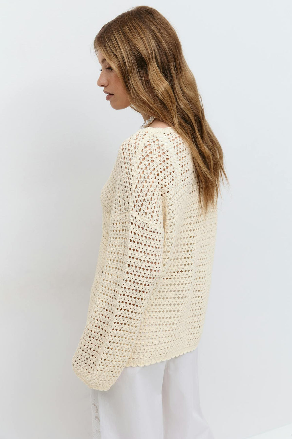 Oversized crochet cardigan