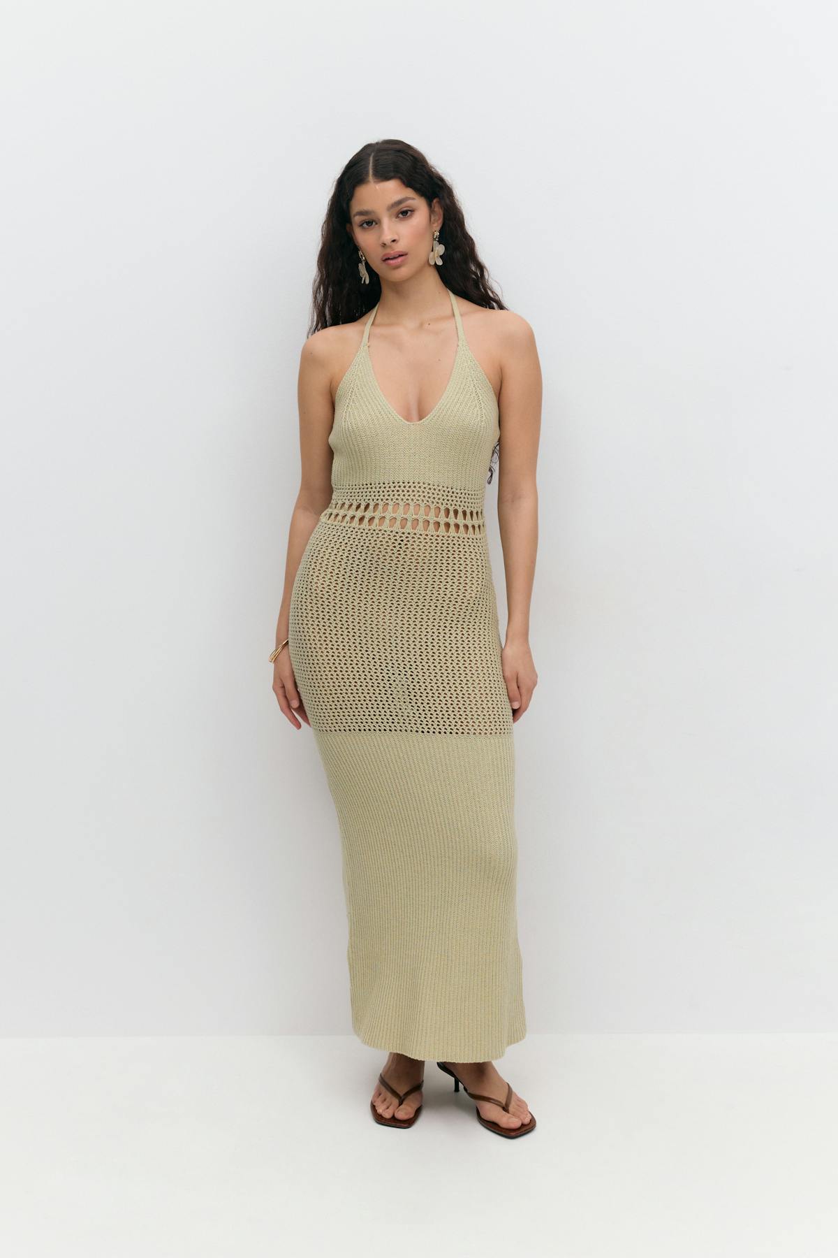 Knitted crochet dress