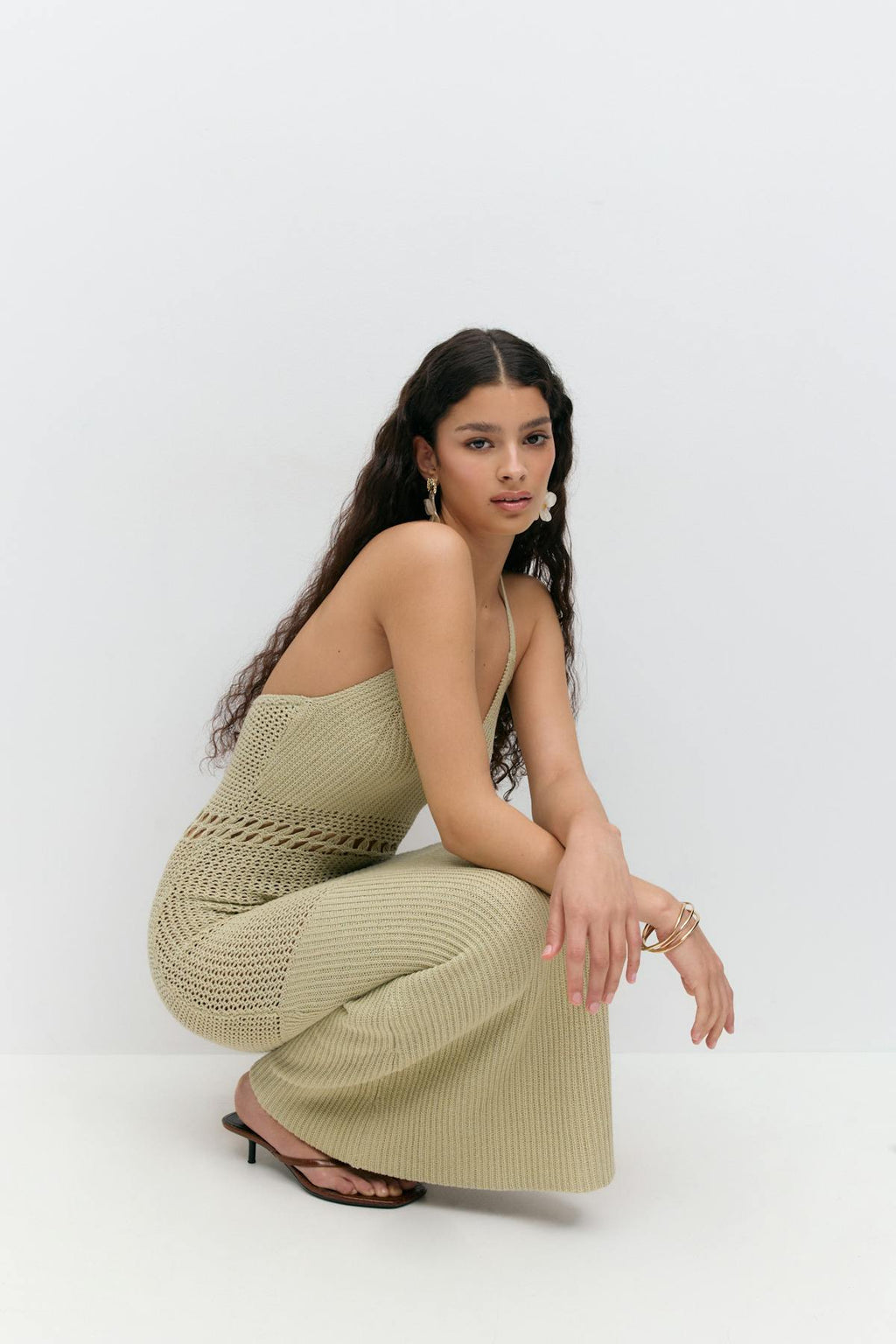 Knitted crochet dress