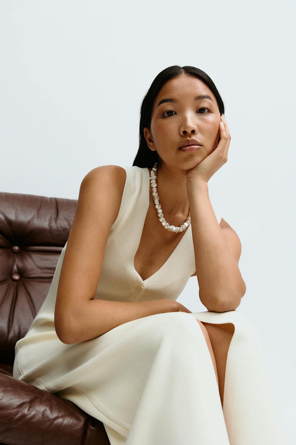 Knitted vest dress