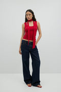 Soft touch scarf tank