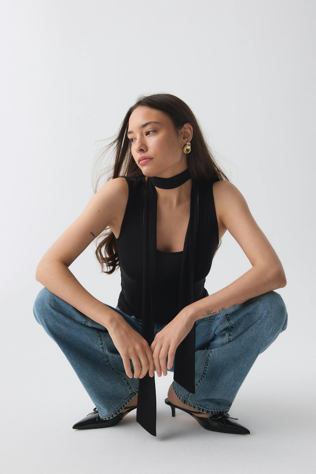 Soft touch scarf tank