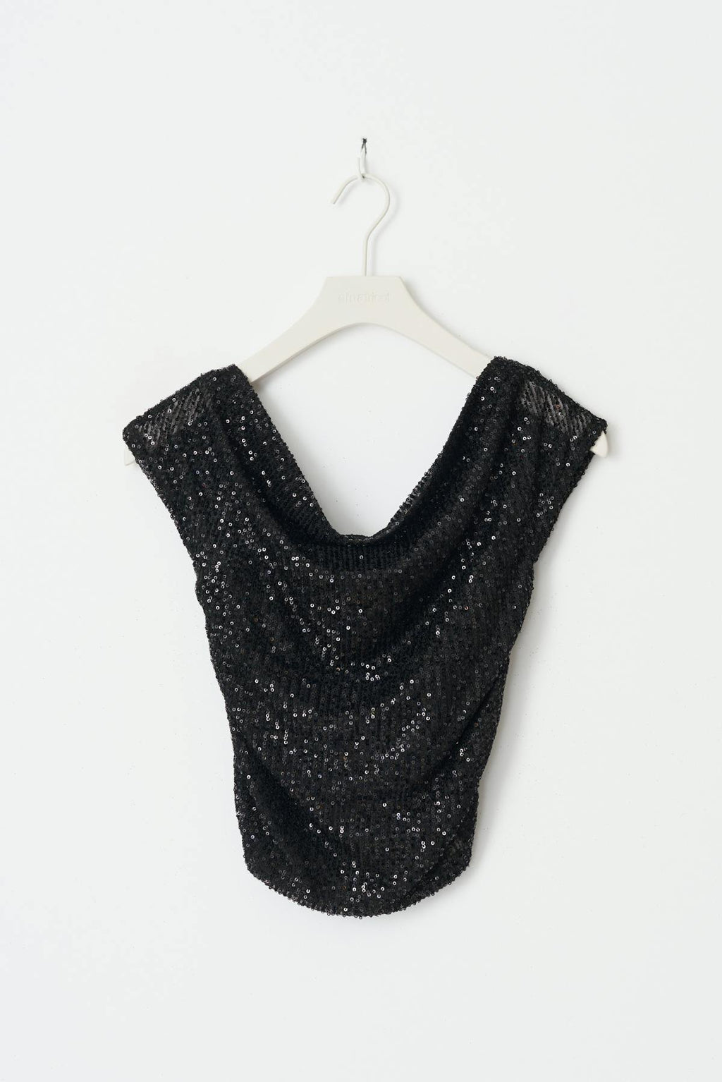 Y sequin off shoulder top