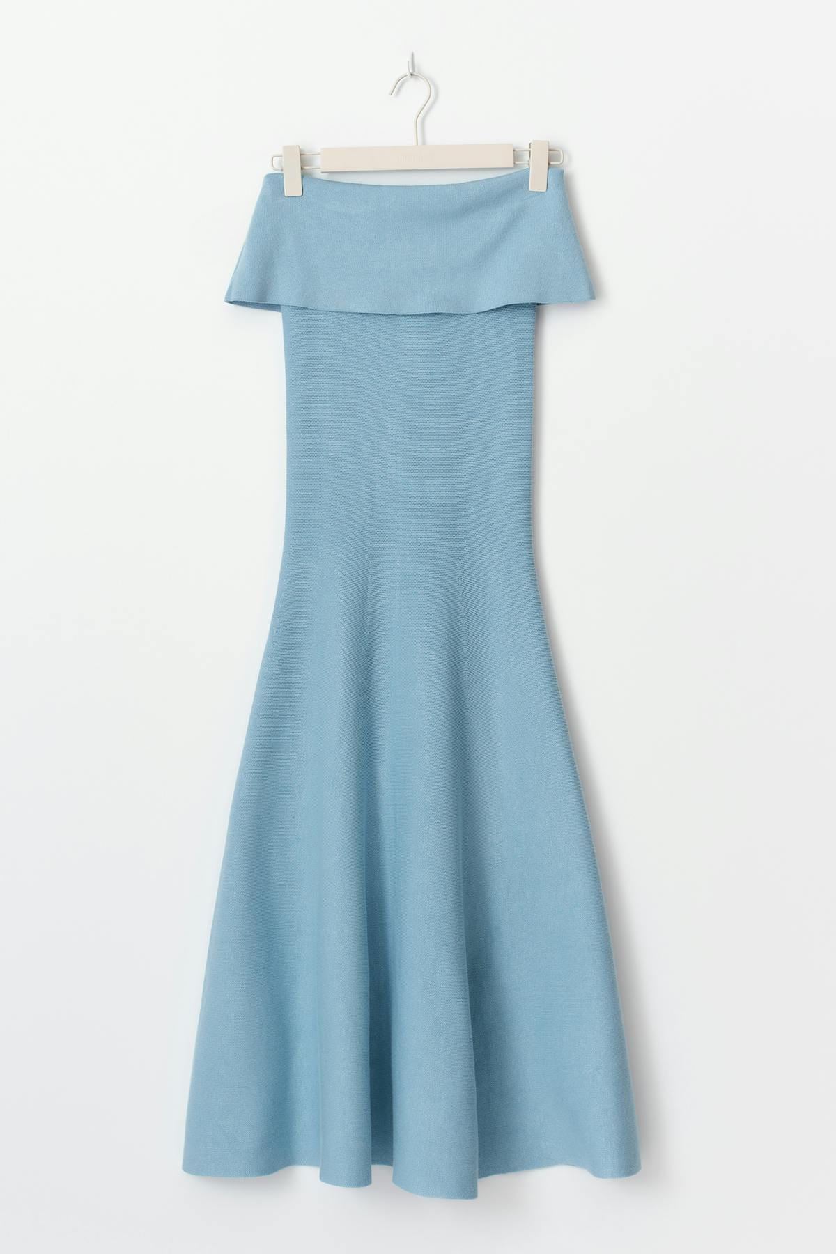 Knitted folded tube dress