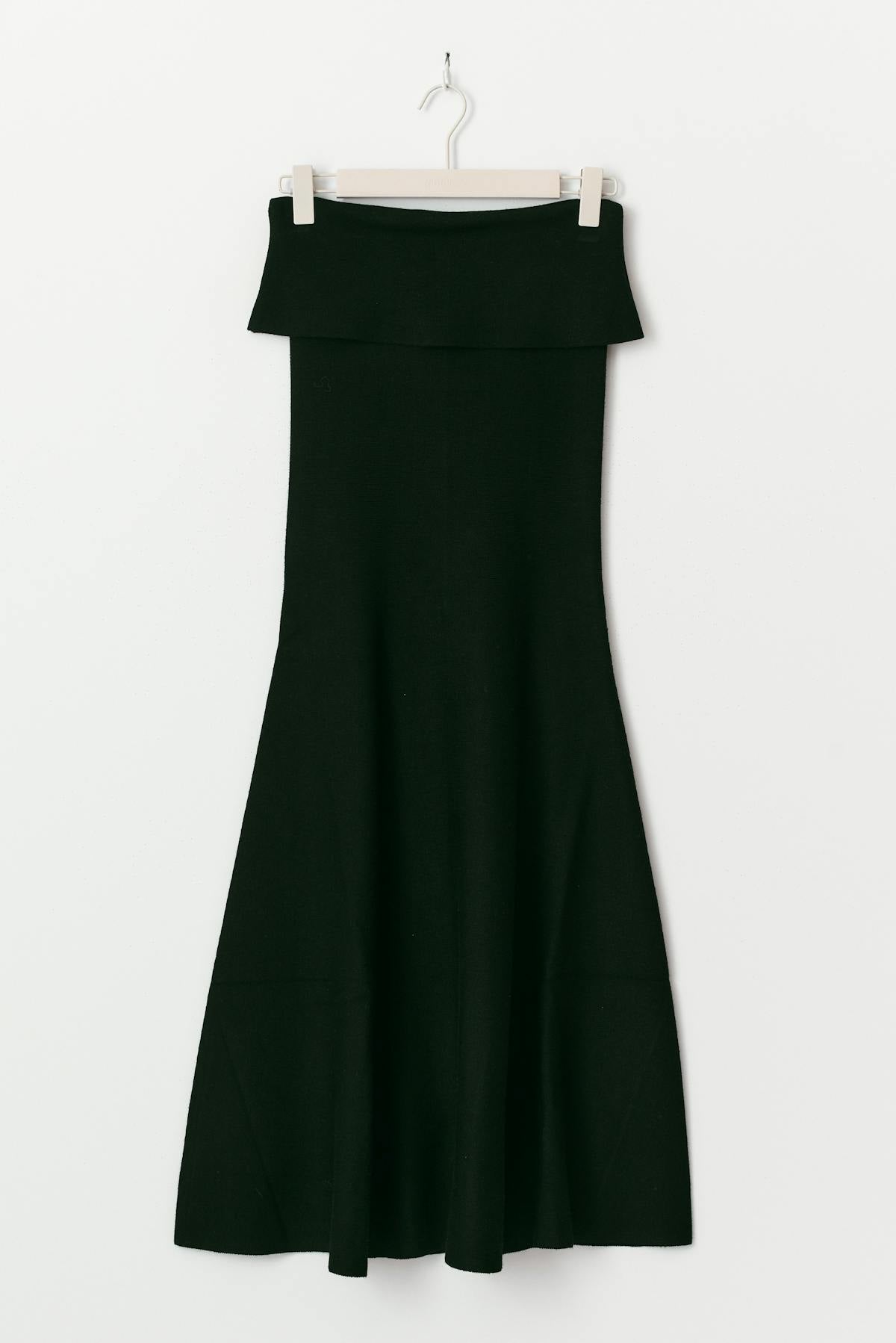 Knitted folded tube dress