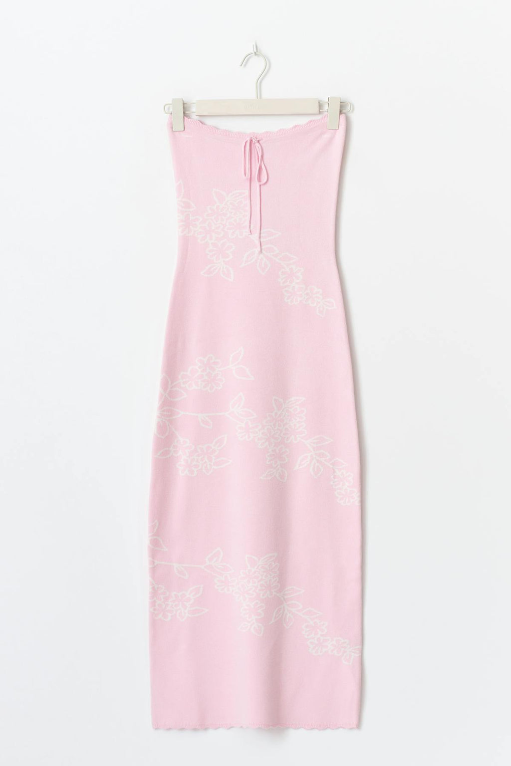 Knitted flower jacquard dress