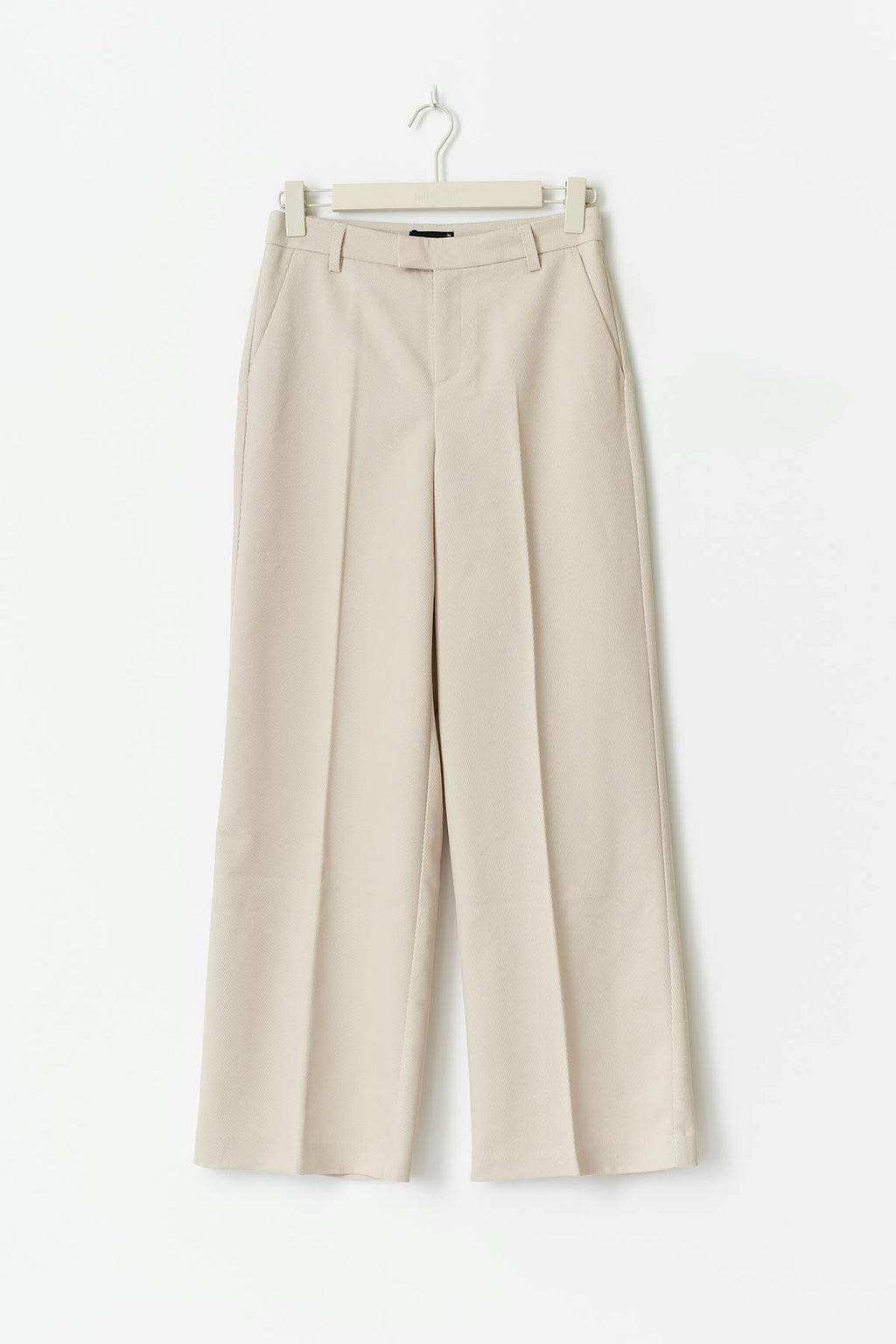 Straight twill trousers