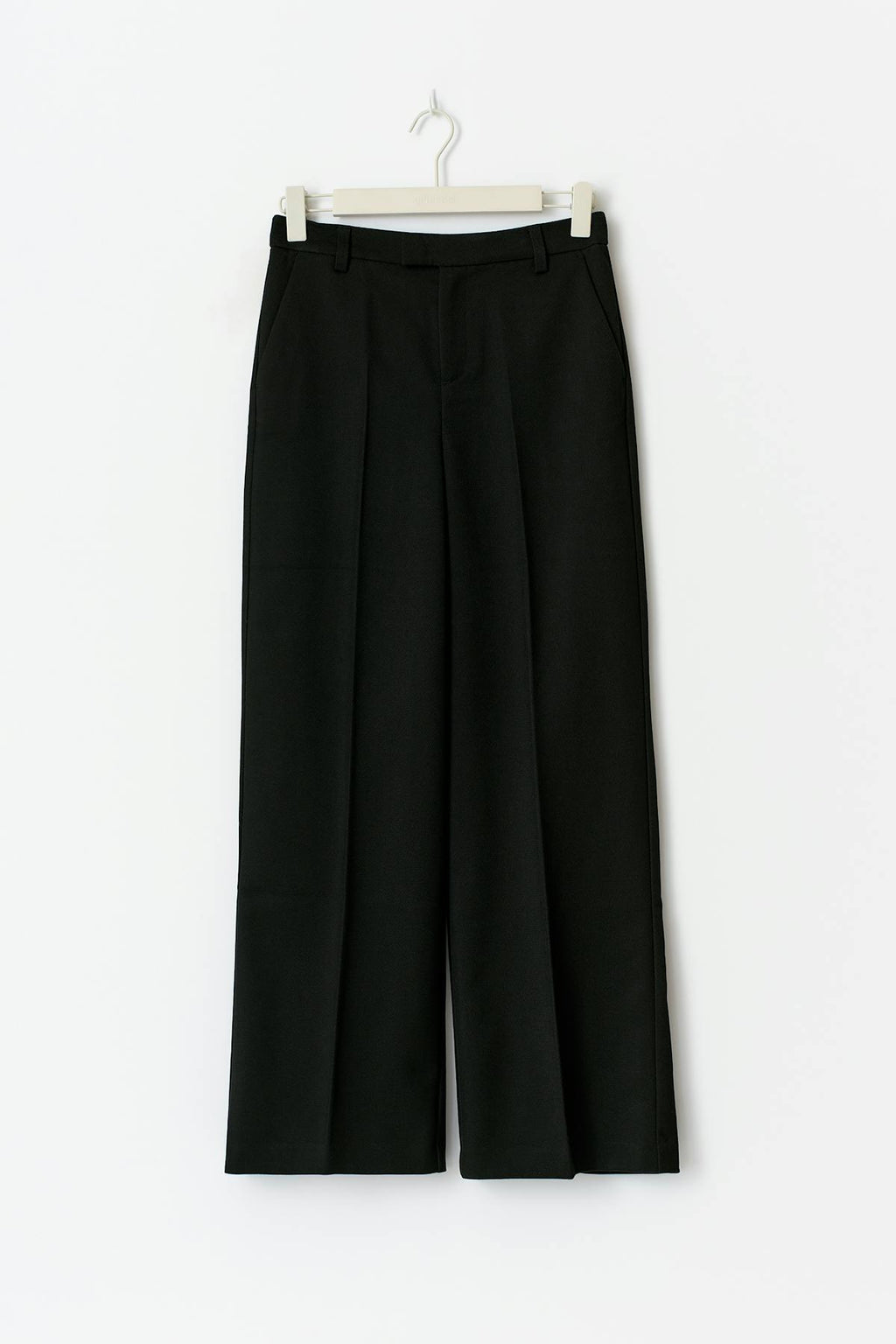 Straight twill trousers