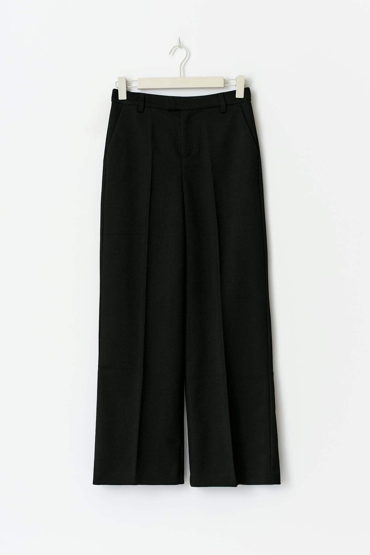 Straight twill trousers