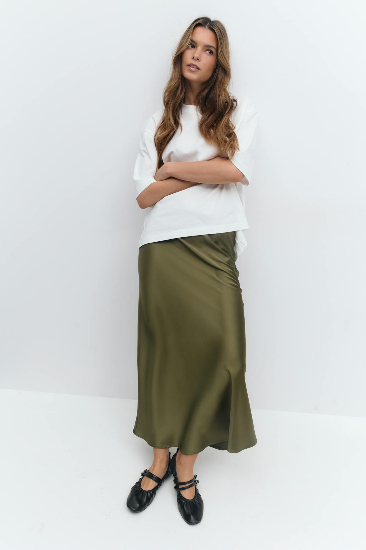 Satin skirt