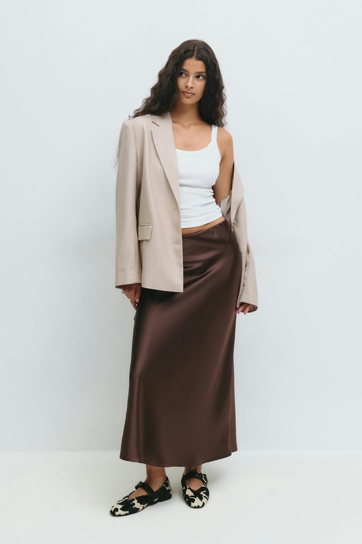 Satin skirt