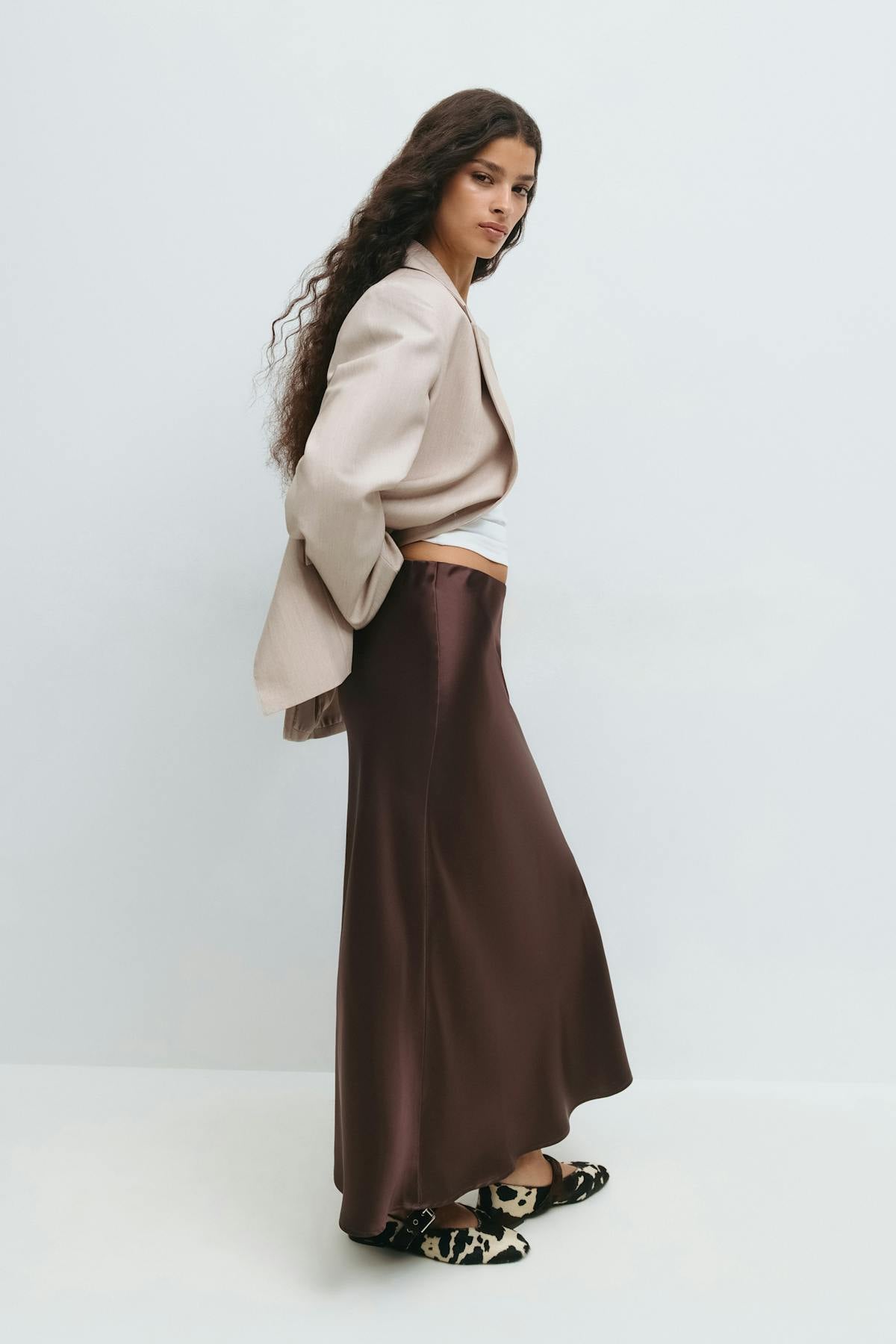 Satin skirt