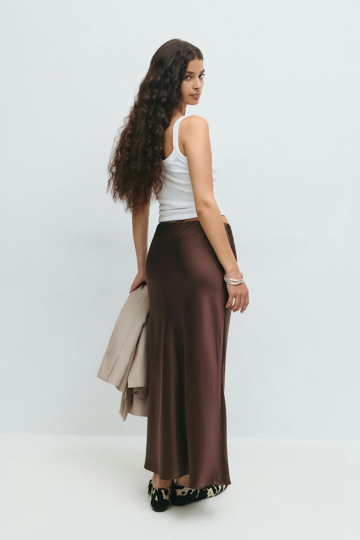 Satin skirt