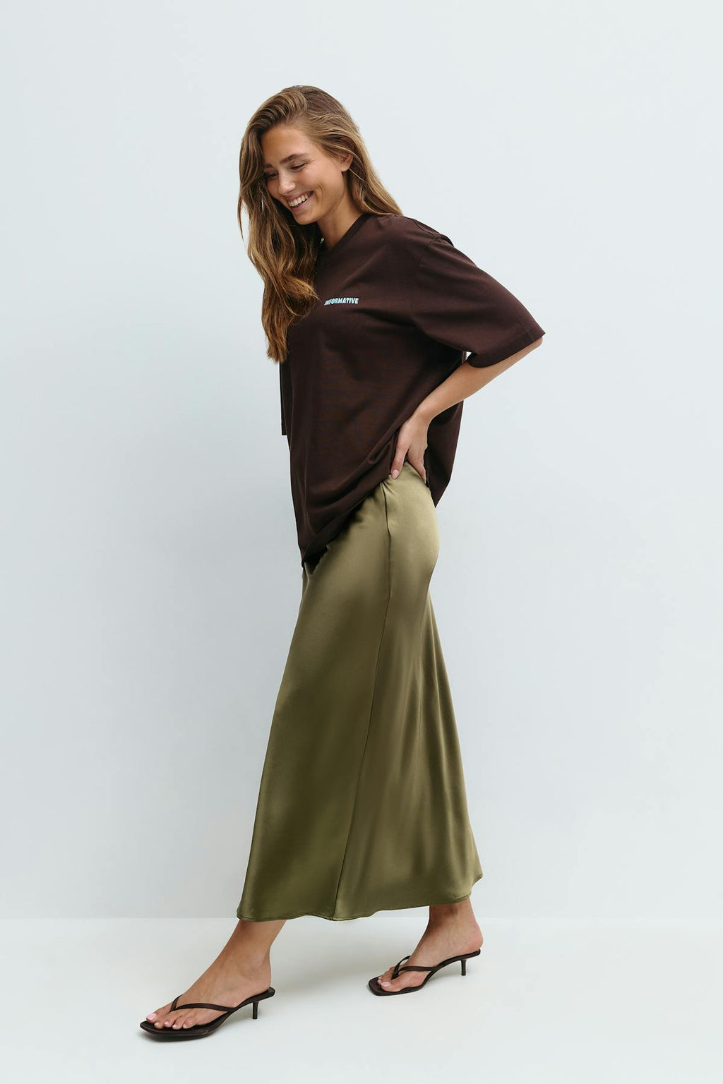 Satin skirt