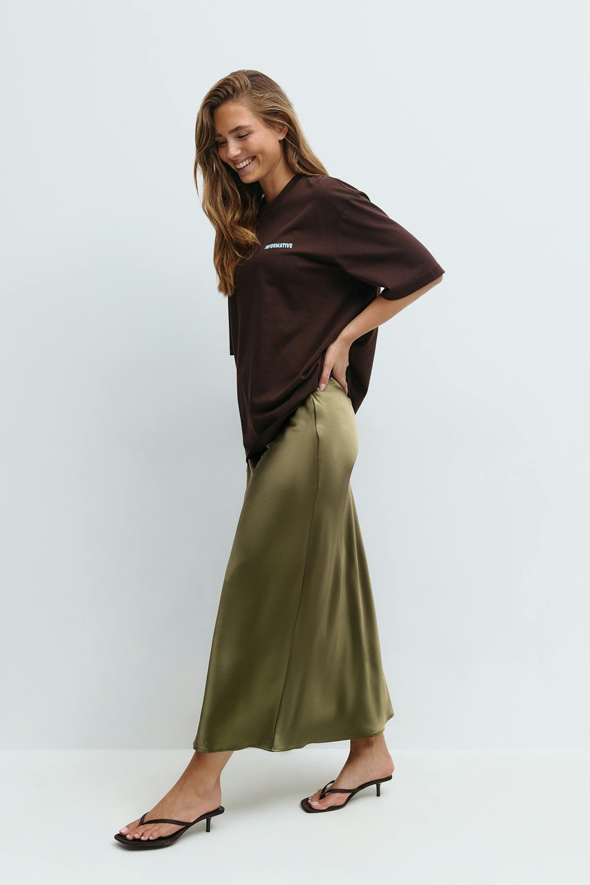 Satin skirt