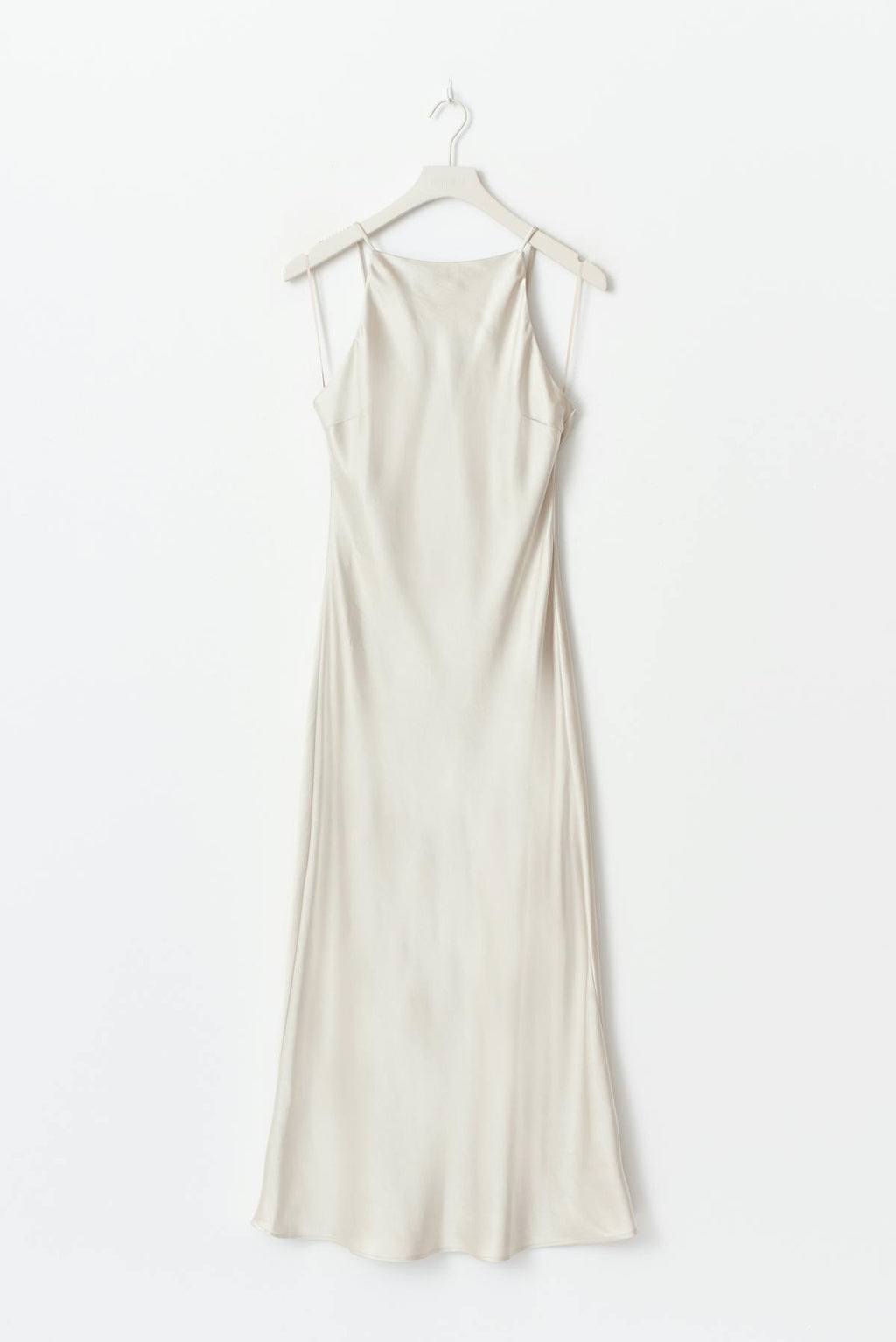High neck satin dress