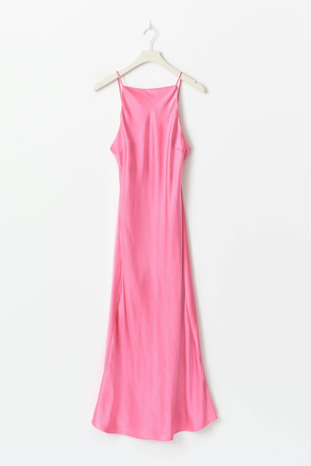 High neck satin dress