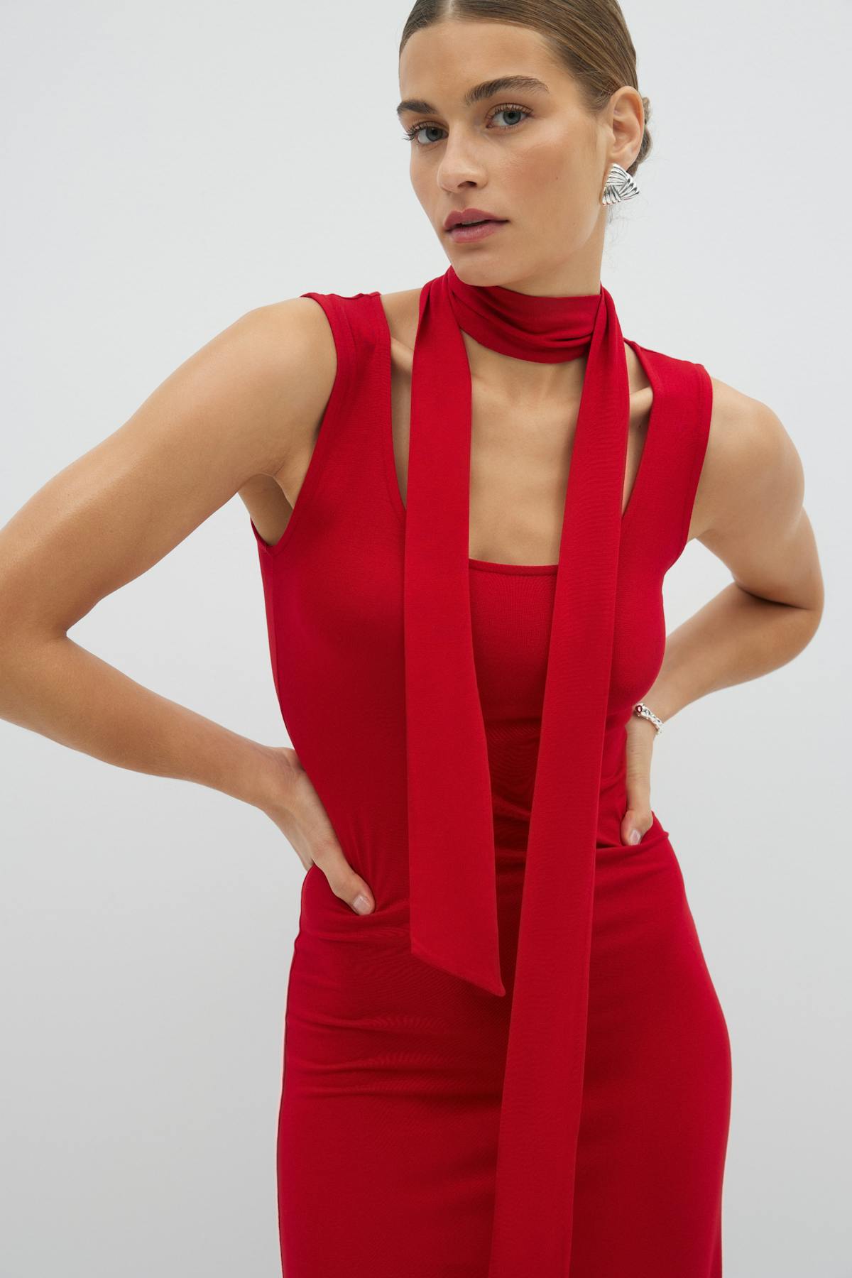 Soft touch scarf dress