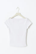 Boatneck tight rib top