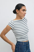 Boatneck tight rib top