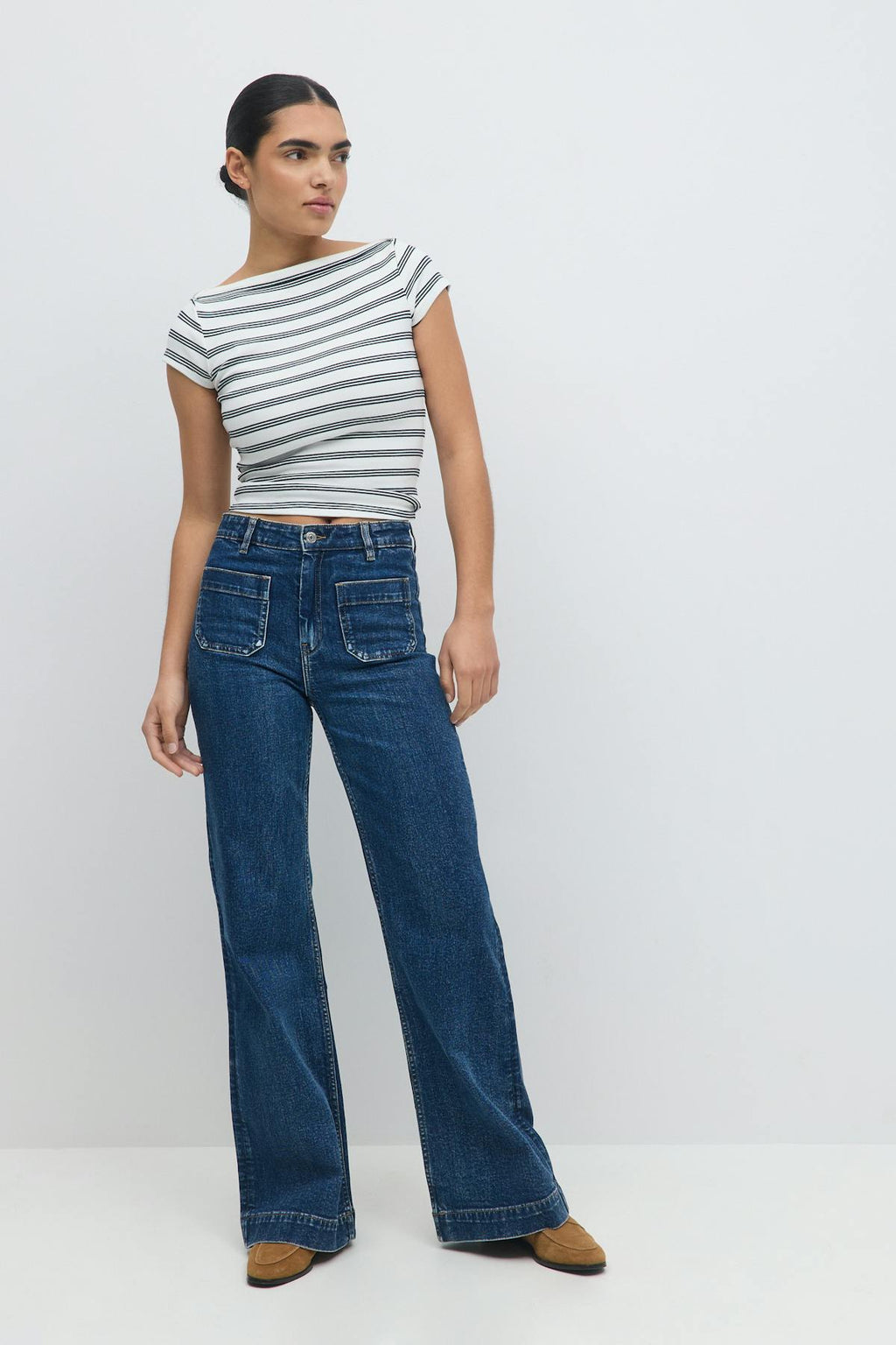 Boatneck tight rib top