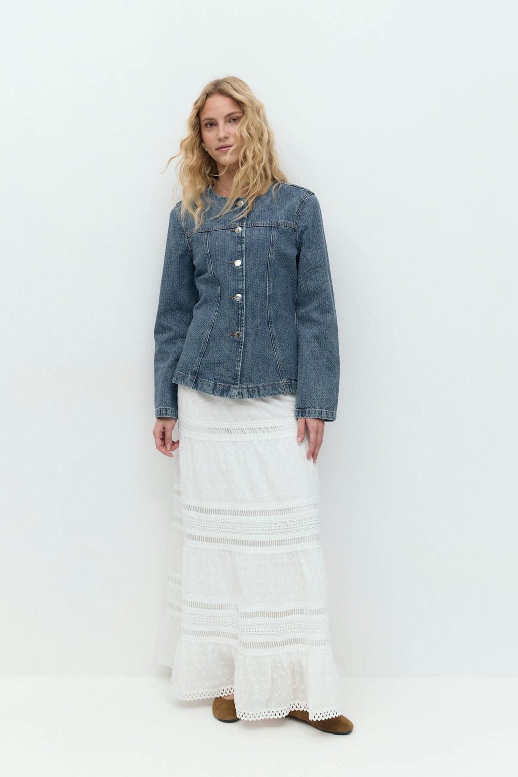 Broderie maxi skirt