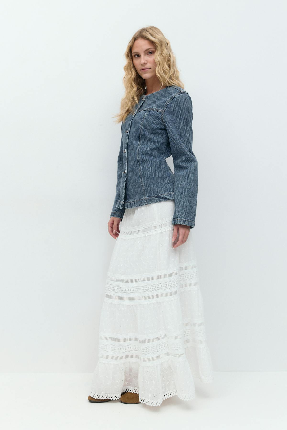 Broderie maxi skirt