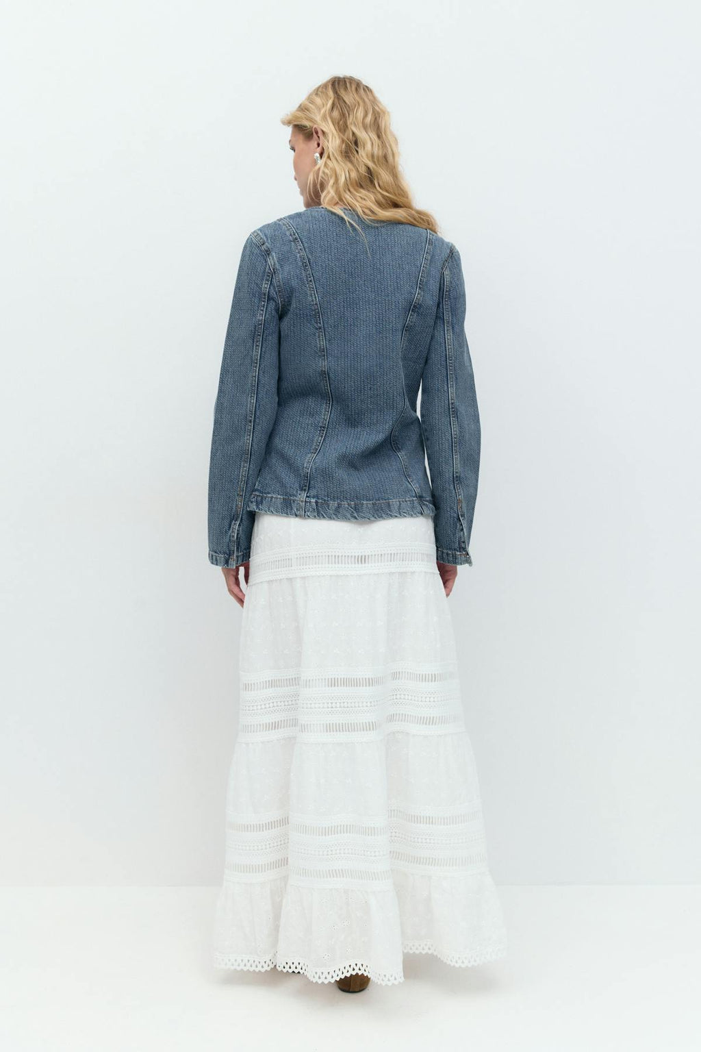Broderie maxi skirt