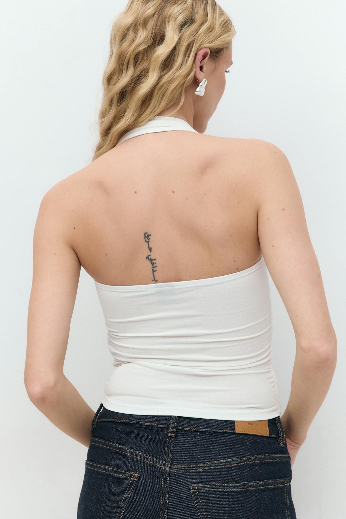 Soft touch halterneck top