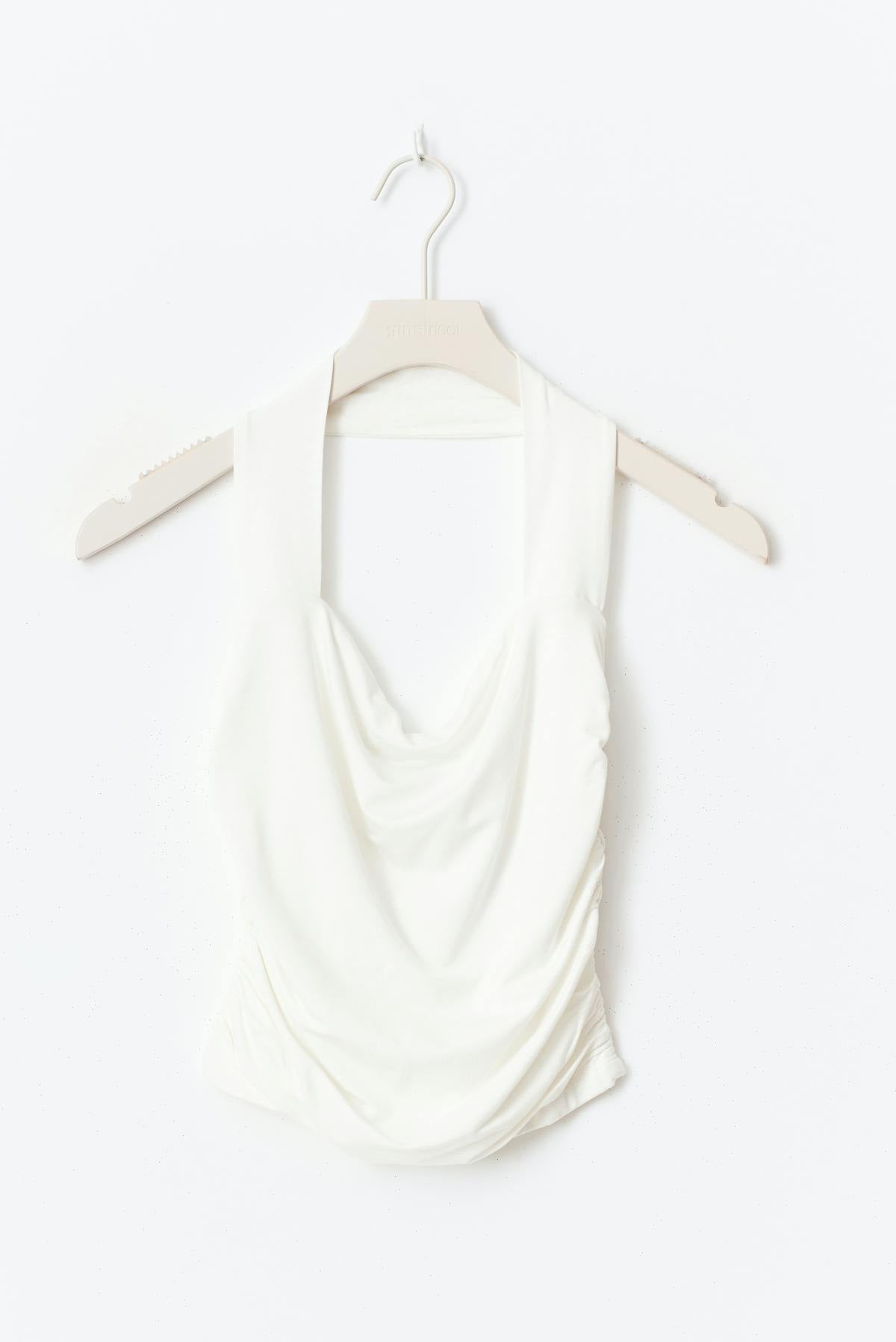 Soft touch halterneck top