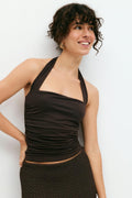 Soft touch halterneck top