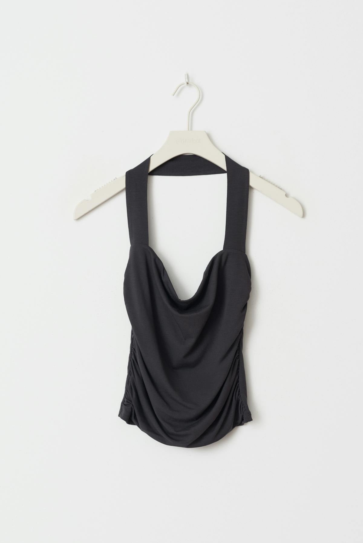 Soft touch halterneck top